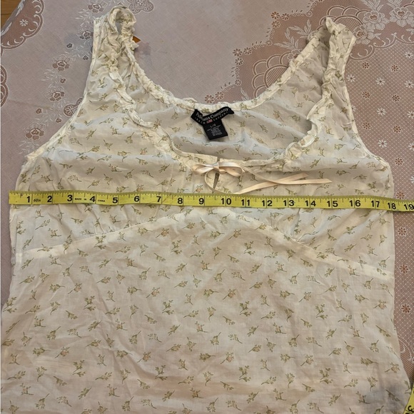 Ralph Lauren polo jeans company Cream Tie Front Ruffled Camisole - Picture 8 of 10